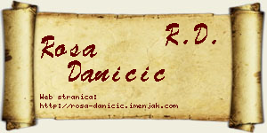 Rosa Daničić vizit kartica